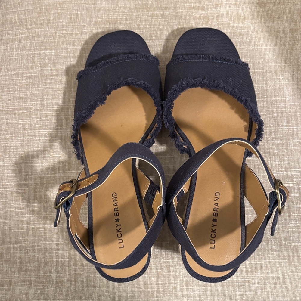 Lucky Brand Dark Blue Espadrille Wedges - Picture 5 of 5